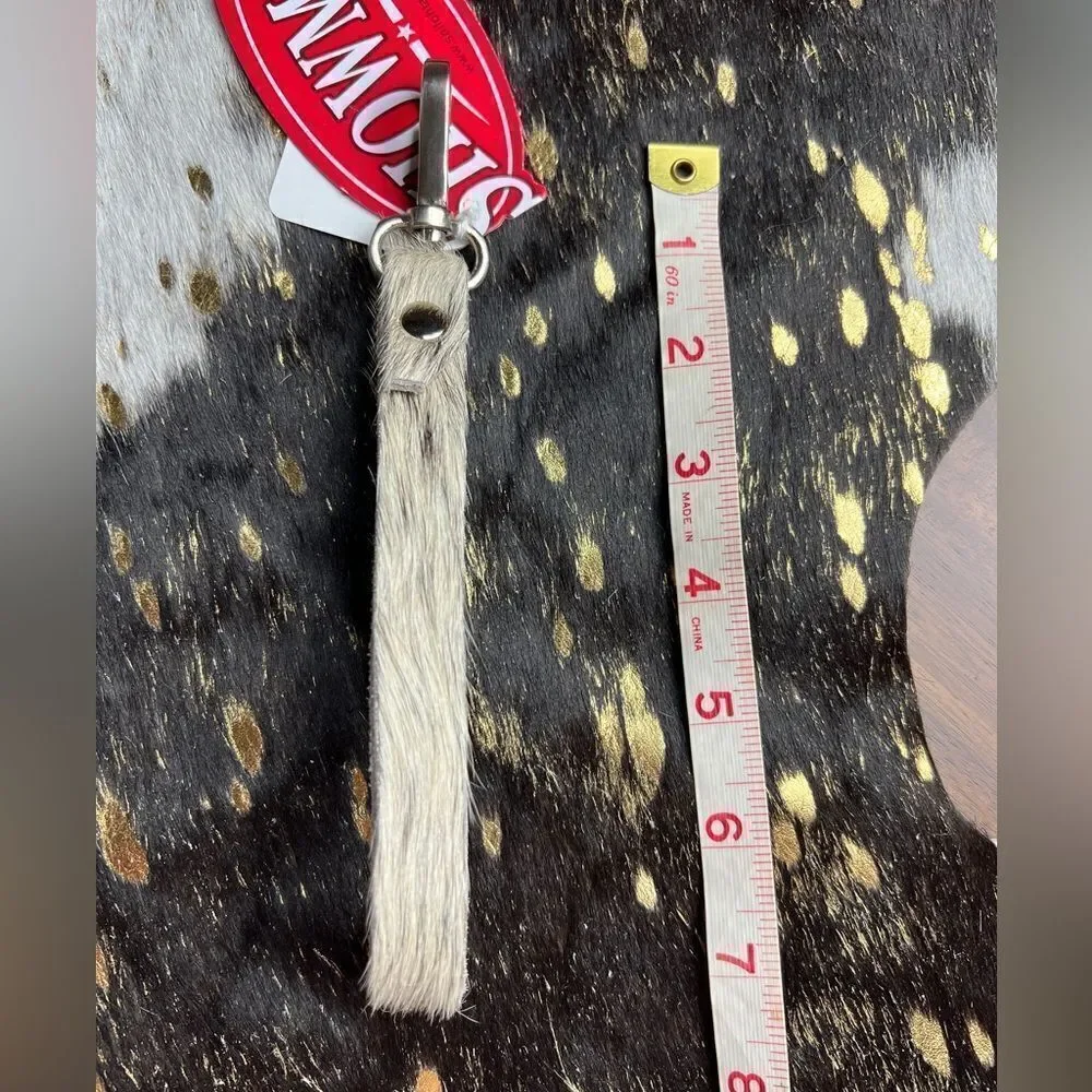 Real Cowhide Keychain Wristlet.